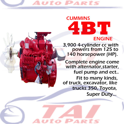 Truck Diesel Engine 4BT 3.9L 4 Cylinder Reconditioned 4BT Motor