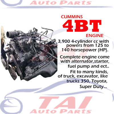 4BT 3.9L Complete Truck Engine For Cummins Truck Engineering Machinery