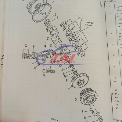 Forged Diesel Engine Crankshaft For HINO H06C H07C H06CT H07CT 13411-1583