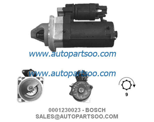 0001230023 - BOSCH Starter Motor 12V 3KW 9T MOTORES DE ARRANQUE