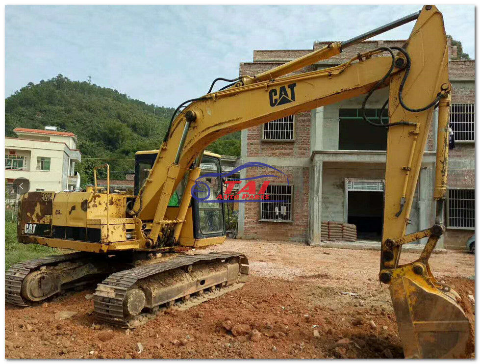 Construction CAT E120B Excavator Original Used Excavator Yellow Color