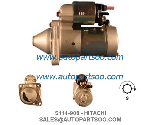 S114-905 S114-906 - HITACHI Starter Motor 12V 1KW 9T MOTORES DE
