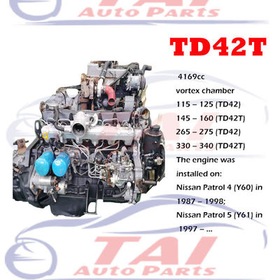 Used TD42 Nissan Diesel Engine 6 Cylinder With Turbo For Nissan Vehicles