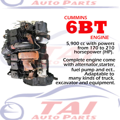 Cummins 4BT 6BT Used Diesel Engine Complete Assembly Excavator Parts